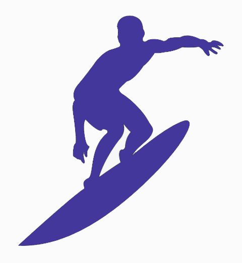 Surfing transparent blue 2024